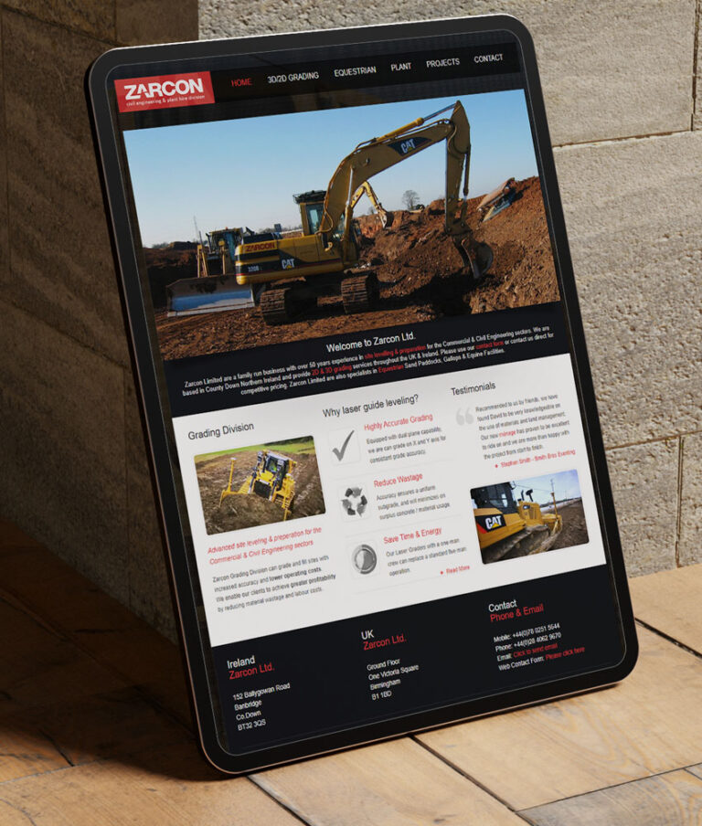 Web Design - Contractor Website Design Banbridge Northern Ireland