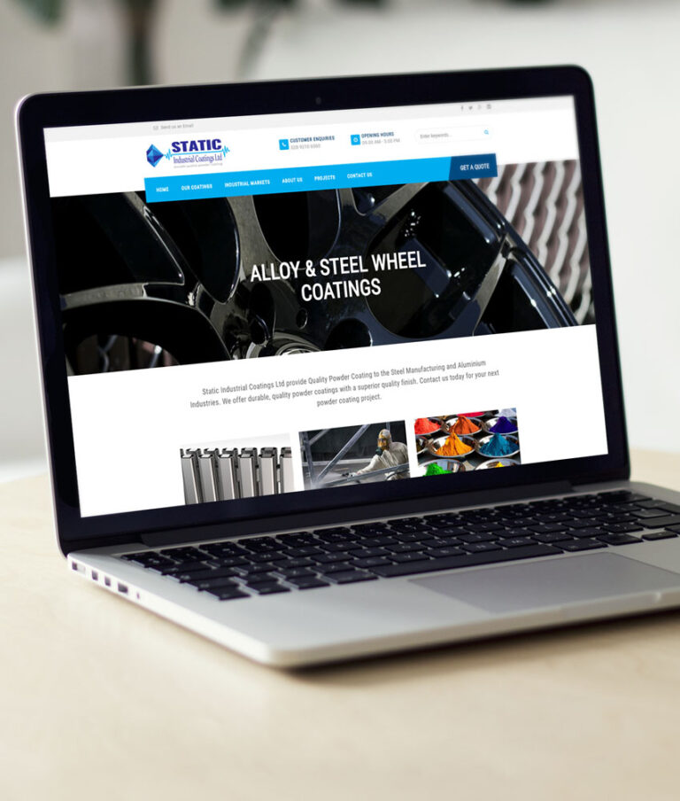 Web Design - Powder Coating Website Design Northern Ireland