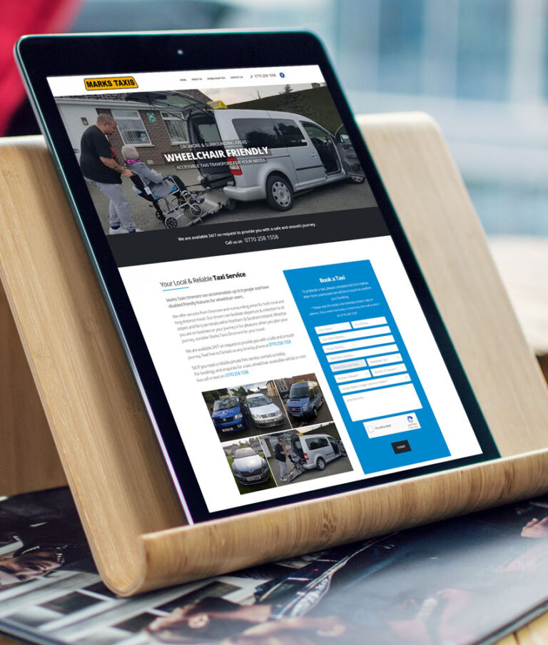 Web Design Online Booking Website for Taxi Company